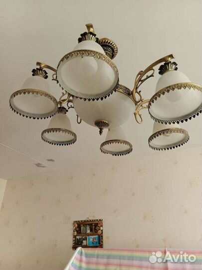 Люстра потолочная большая бу