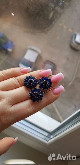 Комплект с сапфиром