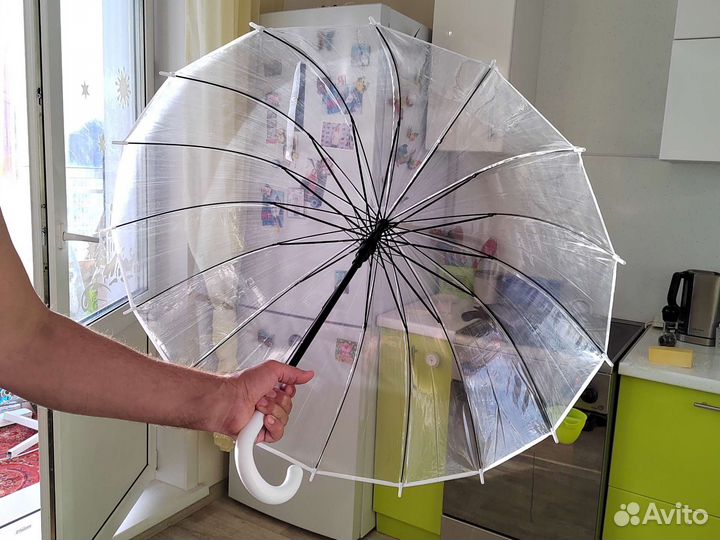 Зонт трость прозрачный Аренда