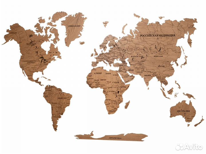Деревянные карты мира в Щёлково