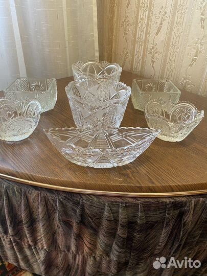 Хрустальная ваза. конфетница,салатница