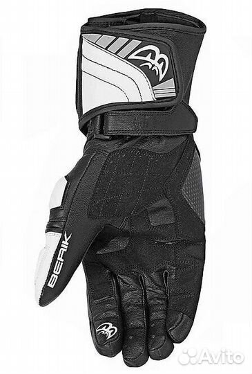 Motorcycle Racing мотоперчатки In Berik 2.0 Leather 175102 Race White Black Certified