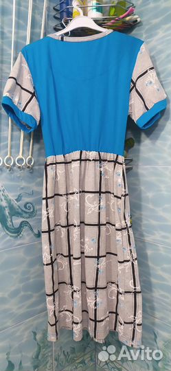 Халат женский новый хлопок с коротким рукавом 44