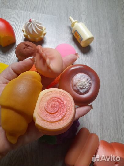 Резиновые игрушки продукты