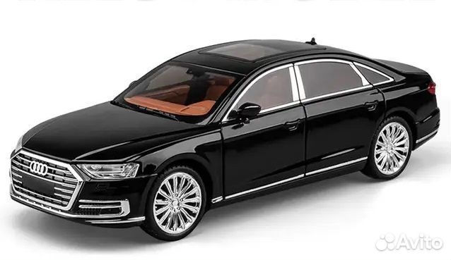 Черная представительская Audi A8 Long 55 tfsi