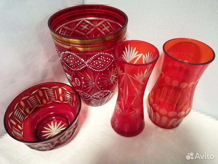 Цветное стекло, хрусталь