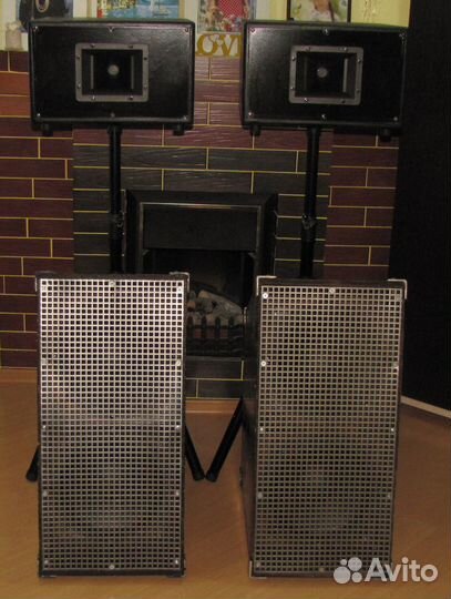 Колонки FA 2100-4200W 4ш Рупоры Сабы D12