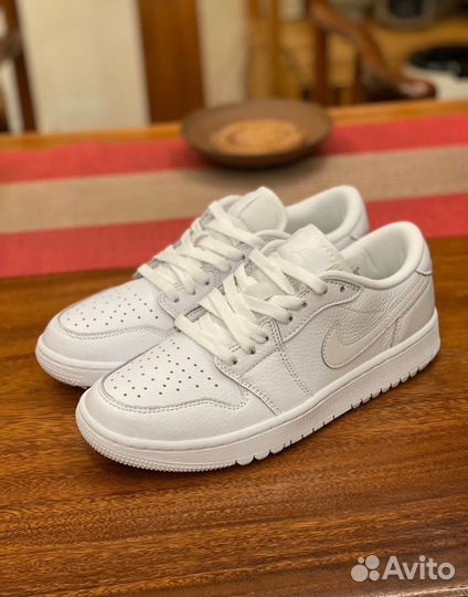 Jordan 1 Low OG Golf White Croc оригинал