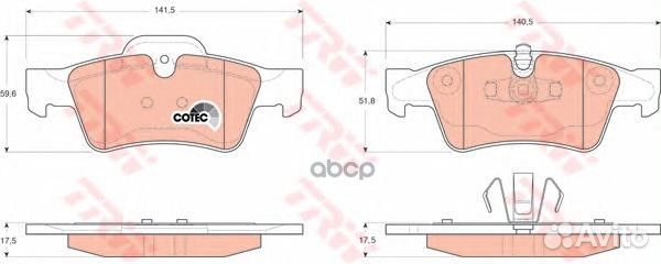 Колодки зад.mercedes GL, M-class W251, 164 05