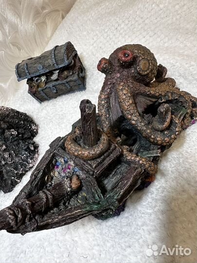 Декорации для аквариума корабль