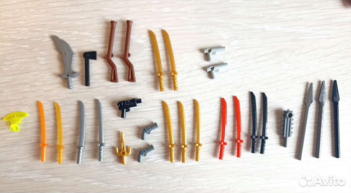 Lego аксессуары оружие лего
