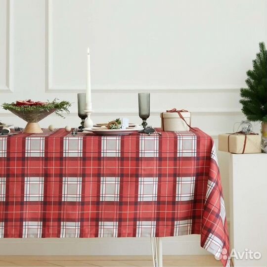 Скатерть Этель 'Уютное Рождество', 149х180 см, 100