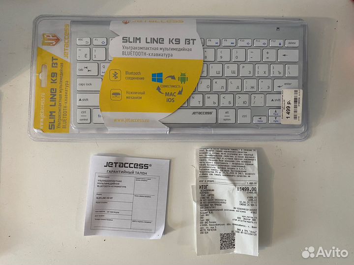 Клавиатура беспроводная SlimLine K9 BT