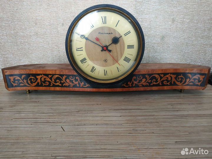 Часы каминные янтарь СССР