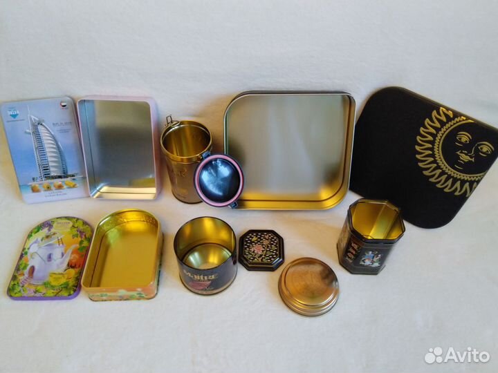 Жестяные банки от чая печенья сладостей