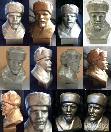 Бюсты Ленина, 10 разных моделей, Lenin busts