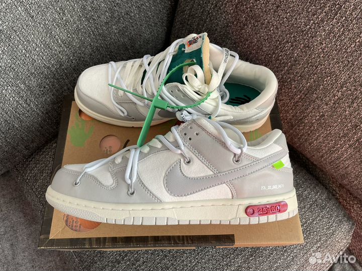 Кроссовки Nike SB Dunk Low Off-White Lot 25 of 50'