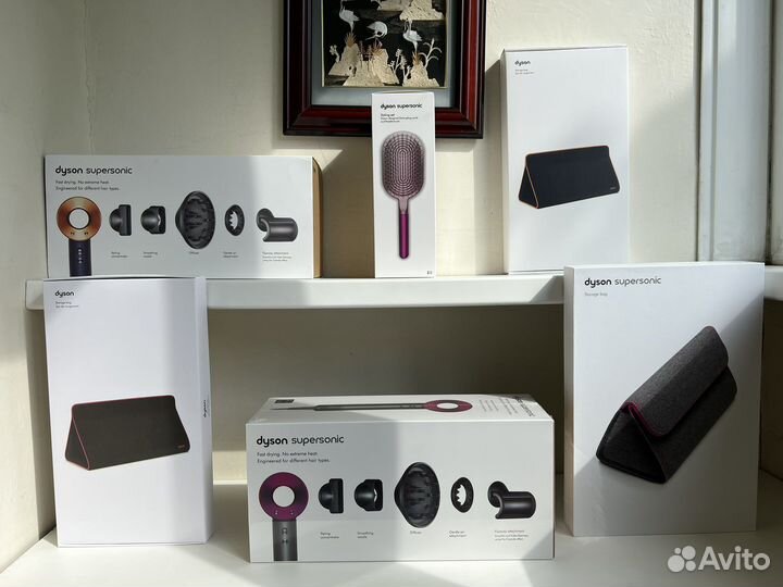 Dyson фен + сумка + расческа Dyson