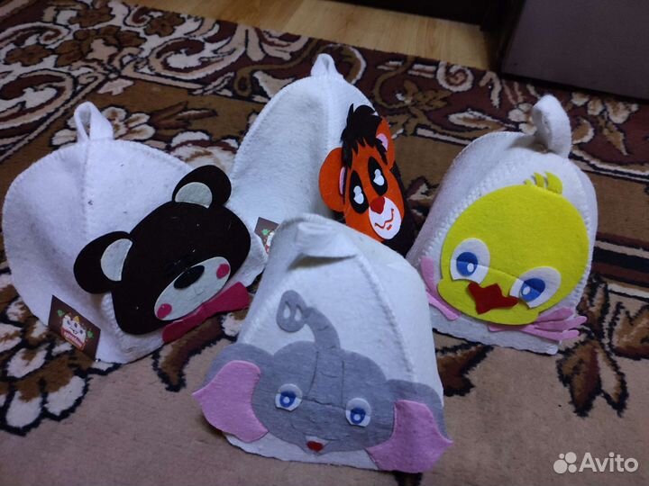 Шапки для бани и сауны, для взрослых и для детей