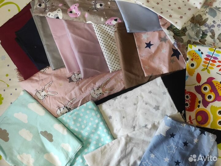 Отрезы ткани коробка