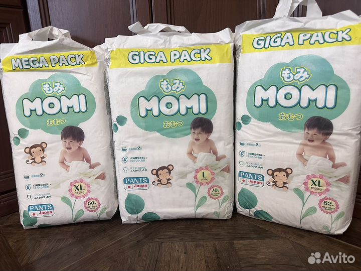 Подгузники трусики momi #М, L, XL, XXL