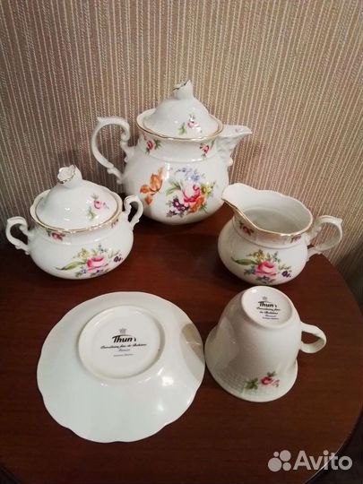 Сервиз чайный Thun Menuet Мейсенский букет. Редкий