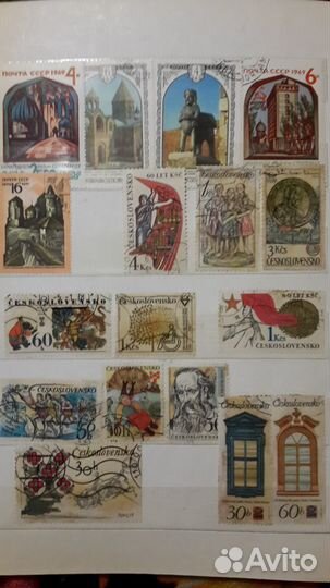 Марки и спичечные этикетки времён СССР с альбомом