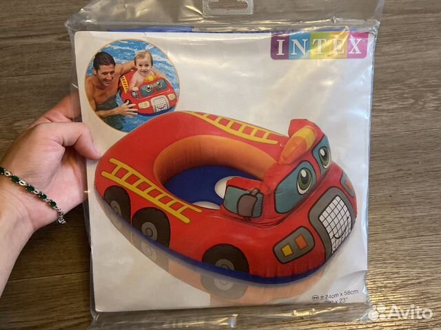 Детская надувная лодка intex