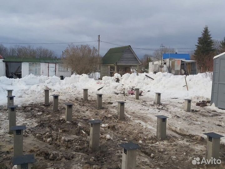 Фундамент на жб сваях под ключ / Жб сваи