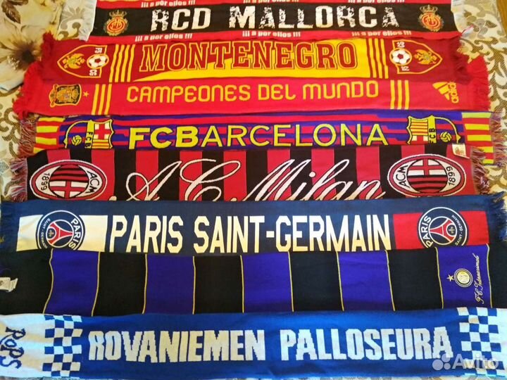 Оригинальные шарфы футбольных клубов