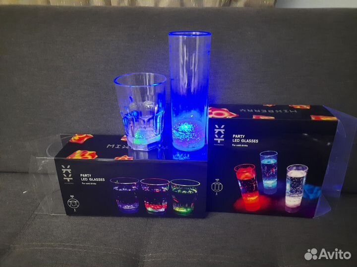 Стаканы светодиодные набор из 3шт