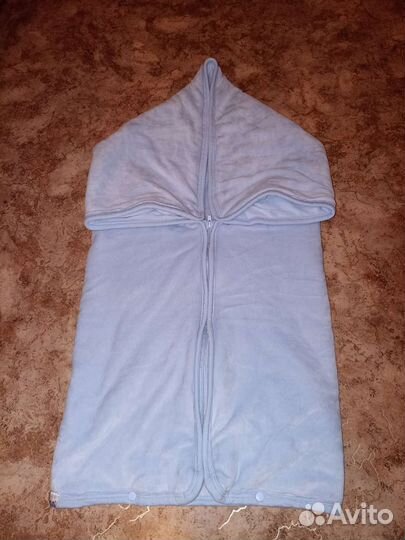 Велюровый конверт одеяло на выписку