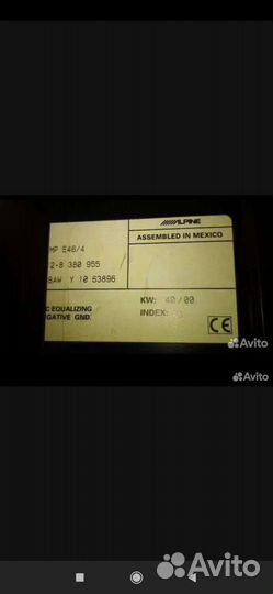 Усилитель звука бмв е46 Алпайн Alpine