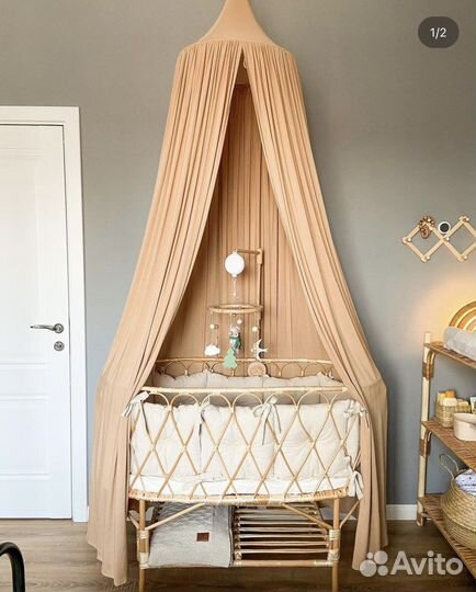 Кроватка детская плетенная 120*60