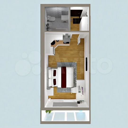 Квартира-студия, 25,7 м², 2/3 эт.