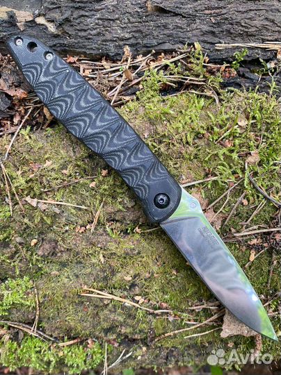 Нож складной Куница, микарта, полированный, Кизляр