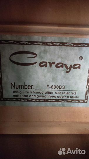 Акустическая гитара caraya f-600 bs