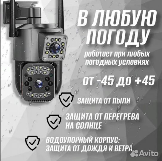 Камера видеонаблюдения панорамная 4 G с сим картой