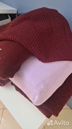 Плед вязаный полушерсть