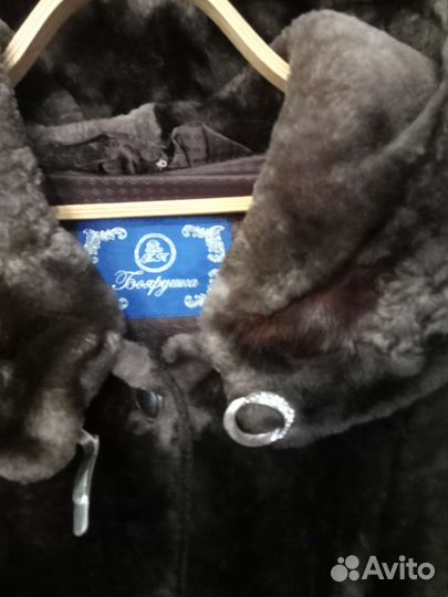 Шуба мутоновая с капюшоном