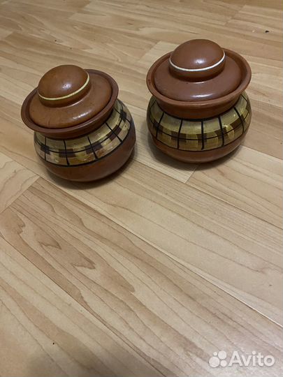 Глиняные горшки 6 шт