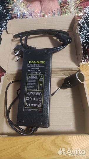 Адаптер питания с гнездом прикуривателя, новый