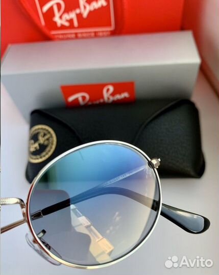 Очки ray ban oval голубые