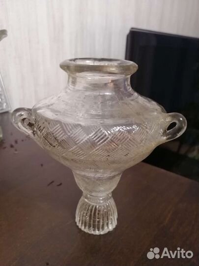 Лот лампадка и пузырёк стекло 19 век