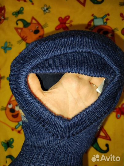 Шапка-шлем зимняя на 2 года