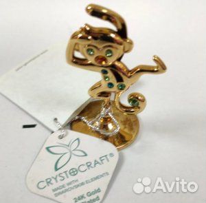 Фигурка декоративная «Обезьяна» с кристаллами Swar