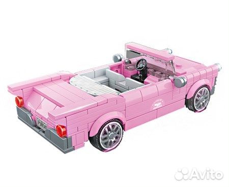 Конструктор розовый кабриолет 368 деталей