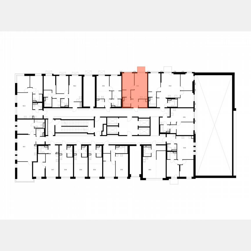 1-к. квартира, 41,6 м², 2/37 эт.