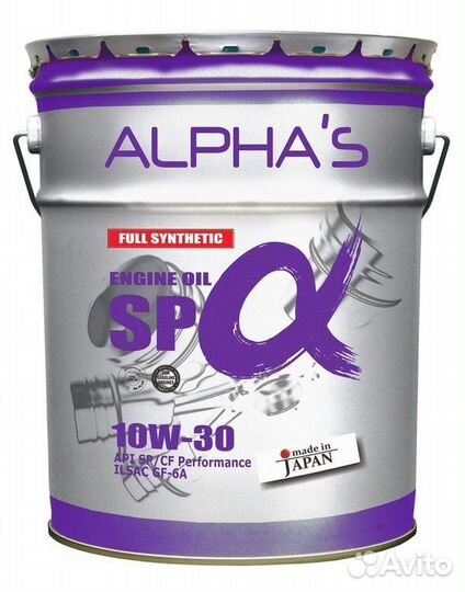 Масло моторное alpha'S 809146 10W-30 SP/CF 20L