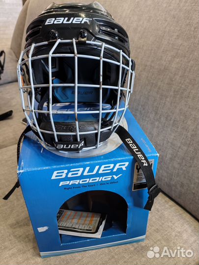 Шлем хоккейный детский bauer с решеткой